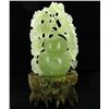 Image 1 : Chinese Handcarved Jade Pears on Base (DEC-000860)