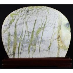 10.5" Natural Picture Agate Slab on Stand (MIN-004562)