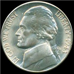 1943S/S Jefferson 5c MS66/67 Double Die Error (COI-012729)