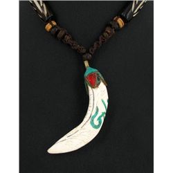 Tibet Shell Agate Bead Nickel Necklace (JEW-003260)