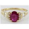 Image 1 : 12.7twc NEW 14k Gold Burma Ruby & Diamond Ring (JEW-004813)