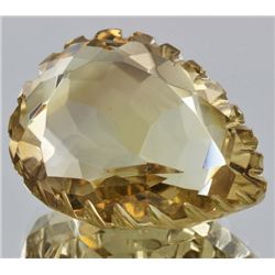 65ct Lemon Yellow Citrine Carved Cut  (GEM-053348)
