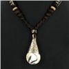 Image 1 : Tibet Shell Agate Bead Nickel Necklace (JEW-003265)