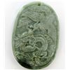 Image 1 : Handcarved Burma Translucent Green Jade Dragon Pendant (ANT-002248)