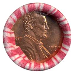 1995 Linc 1c BU Scarce UnOpened Bank Roll 50 GEMS (COI-005537)