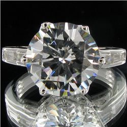 20.4twc Diamond Simulant White Gold Vermeil Ring (JEW-004453)