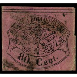 1867 Papal States 80b Stamp (STM-001073)