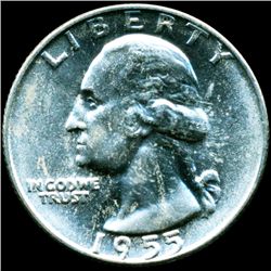 1955D Washington 25c MS65 (COI-012022)