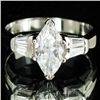 Image 1 : 24.58twc Lab Diamond White Gold Vermeil/925 Ring (JEW-003989)