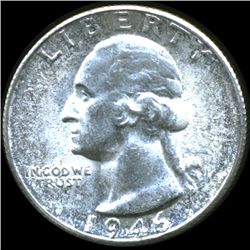 1946S Washington 25c MS64 (COI-010752)