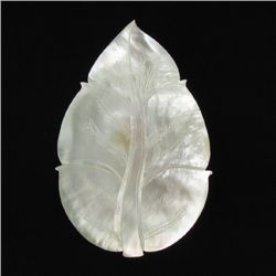 Mother of Pearl Leaf Caviar Plate (DEC-000331)