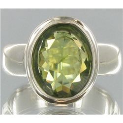 32.95twc Natural Pakistan Peridot Sterling Ring (JEW-004519)