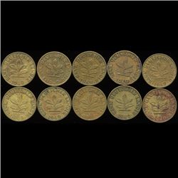 1949 Germany 5pf VF/AU 10Pcs (COI-009841)