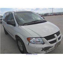 2001 - DODGE GRAND CARAVAN//SALVAGE TITLE
