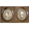 Image 1 : After Alixe and Bert, pair of watercolours, miniatures, portraits of Nelson and Wellington, ovals...