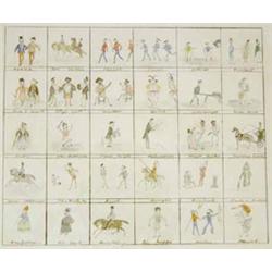 Victorian School, two watercolours, Caricatures and studies of carriages, largest 8ins x 10ins £4...