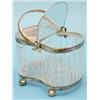 Image 1 : A late Victorian cut glass biscuit box with twin lidded plated mounts. £100-150...