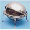 A plated oval revolving breakfast tureen, on lions paw feet. £80-120...