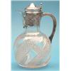A late Victorian silver mounted globular cut glass claret jug, Sheffield 1896, 8.5ins. (see illus...