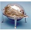 Image 1 : An Edwardian plated revolving breakfast tureen, on swept feet. £120-150...