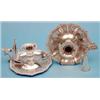 Image 1 : A pair of William IV silver chambersticks with gadrooned rims, acanthus scroll handles, conical e...
