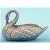 Image 1 : An Edwardian novelty silver swan pin cushion, Birmingham 1909, 2.75ins. £200-300...