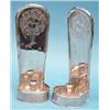 Image 1 : A pair of George V Britannia standard silver wall sconces with armorial engraved back plates, 12i...