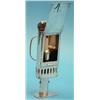 Image 1 : A Victorian silver carriage lamp with hinged lid and door and sprung candle holder, 6ins., maker...