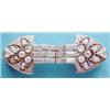 Image 1 : A white gold diamond set double dress clip/brooch of pierced scrolled design set with baguette an...