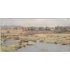 Image 1 : William Edwin Pimm (1863-1952) oil on canvas, Cattle in marshland, signed, 12ins x 24ins £300-500...