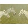 Image 1 : George Paice (1854-1925) oil on board, Sketch of three horses' heads; 'Quicksilver, Sil....and Th...