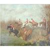 Image 1 : George Paice (1854-1925) oil on canvas, 'Chasing a Double on a Point to Point Race' signed, 27ins...