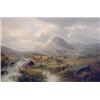 Image 1 : E.Heaton, oil on canvas, Highland cattle in a landscape, signed, 20ins x 30ins £200-300...