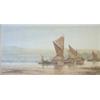 Image 1 : Richard Henry Nibbs (c.1816-1893) watercolour, Medway hay barges, signed and dated (18)84, 21ins...