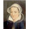 Image 1 : Seventeenth century English School, oil on wooden panel, portrait of a lady with lace bonnet and...