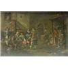 Eighteenth century Dutch School, unframed oil on wooden panel, Tavern Interior, 10.5ins x 15.5ins...