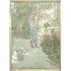 Image 1 : Attributed to Abbott Fuller Graves (1859-1936) oil on canvas, Gentleman gardening in a courtyard,...