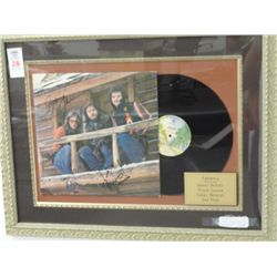 Framed Autographed Album Cover - America