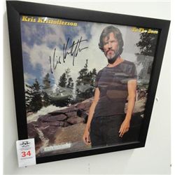 Framed Autographed Album Cover Kris Kristofferson "To The Bone"