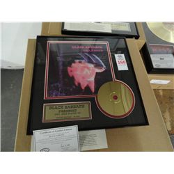 Framed Black Sabbath  Paranoid  Gold Plated CD