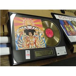 Framed Jimi Hendrix Experience Gold Plated Album