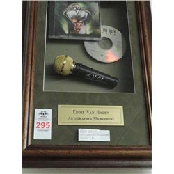 Framed Signed Eddie Van Halen Micorphone