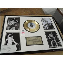 Framed Elvis Presley Gold 45 w/Photo