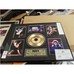 Framed Kiss "Calling Dr. Love" Gold 45 w/Photos