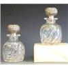 Image 1 : PAIR OF STERLING SILVER AND GLASS DECANTERS American. Date mark on silver 1892. Maker: Gorham. Ea...