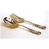 Image 1 : SUPERB STERLING SILVER SALAD FORK AND SPOON American. Circa 1900. Maker: Durgin. In the "Magnolia...