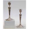 Image 1 : PAIR OF VICTORIAN STERLING SILVER CANDLESTICKS English. Sheffield. 1841-1842. Maker: JK.B. Each c...