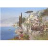 Image 1 : ALOIS ARNEGGER (Austrian. 1879-1967) "Mediterranean Coastal Village". Signed A. Arnegger l/r. Oil...