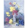 Image 1 : HENRY SCHOUTEN (Belgian. 1864-1927) "Flowers in a Tall Vase". Signed with the artist's pseudonym,...