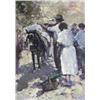 Image 1 : FERRUCCIO RONTINI (Italian. 1893-1964) "Market Scene". Signed F. Rotini and dated 62 l/r. Also si...